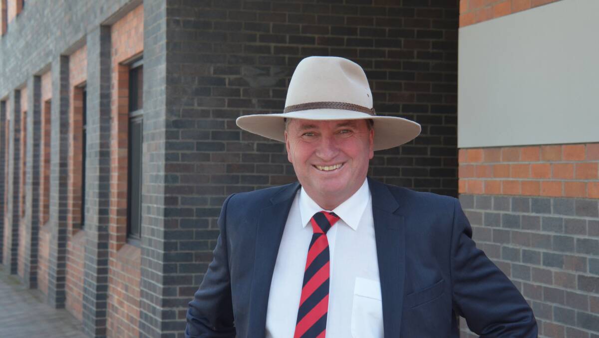 FUNDING: Member for New England Barnaby Joyce said the government supported the Foundation for Rural and Regional Renewal.