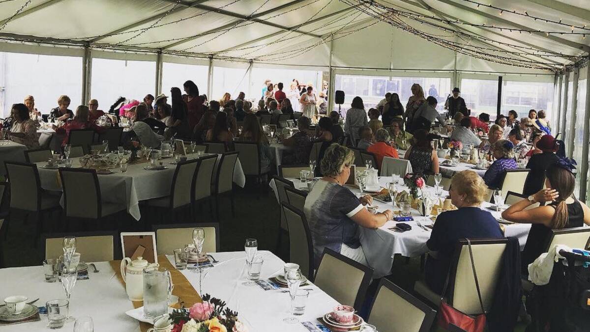 Last year's crowd at the Westpac heicopter high tea raise more than $3000.