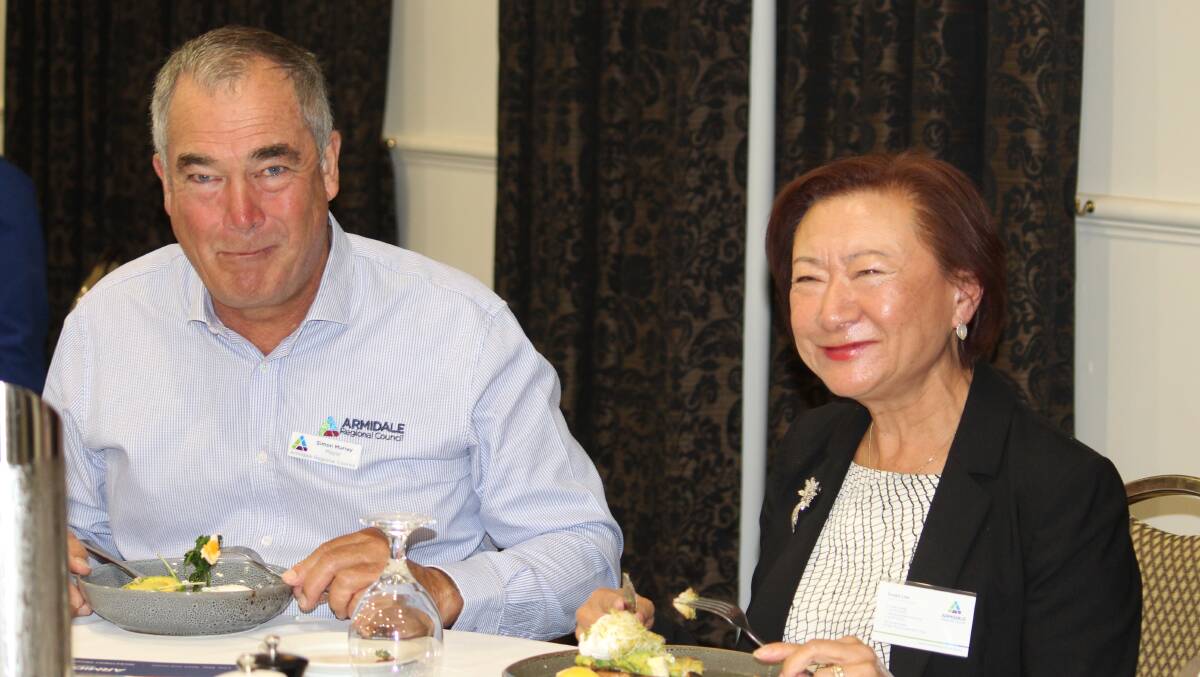 TEAM: Armidale Regional Council mayor Simon Murray with council CEO Susan Law.