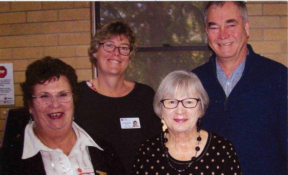 GUESTS: (rear) Catharine Death and Cr Simon Murray (front) Lesley Croft and Armidale treasurer Carol Khan.