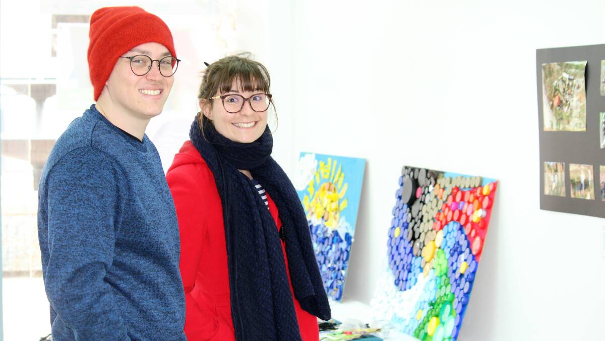 Ricky and Robyn James were visiting Armidale from Warwick in Queensland and decided to call into the waste>art exhibition.