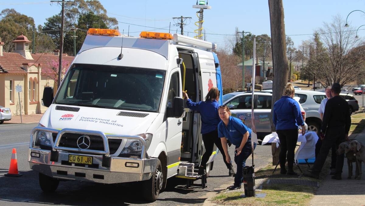 HELP: Assistance arrived in the region when the NSW Government's state-of-the-art emergency command vehicle arrived.