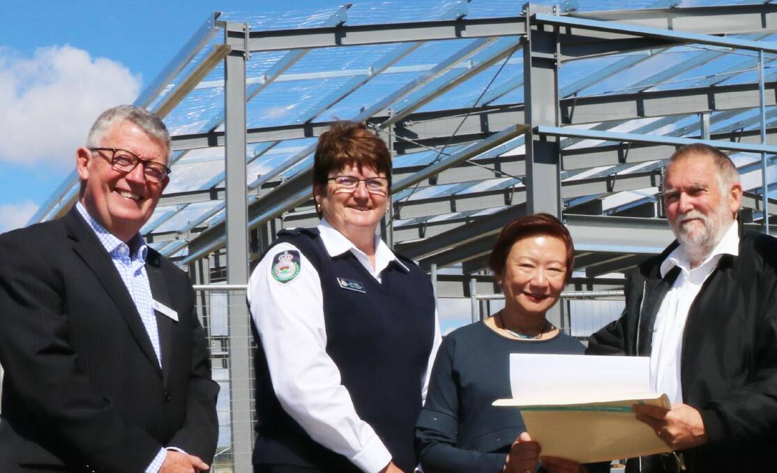 (l-r) Armidale council's Greg Lawrence, RFS New England district co-ordinator Liz Ferris, council’s CEO Susan Law and RFS New England zone manager, Superintendent Steve Mepham.