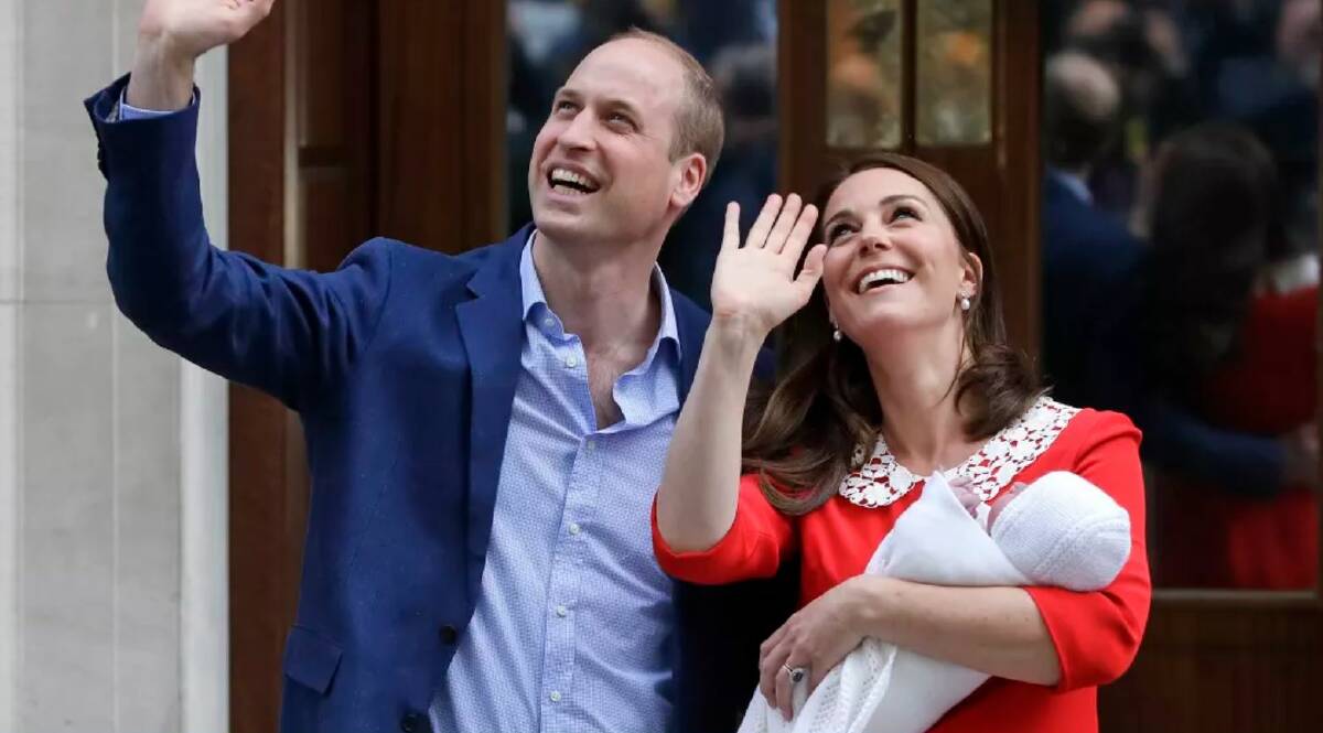 Prince William and Kate, Duchess of Cambridge, hold their newborn son outside St Mary's Hospital/. Photo: AP