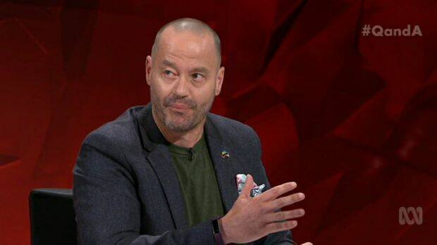 Adam Spencer and the panellists discussed the rise of artificial intelligence.  Photo: ABC

