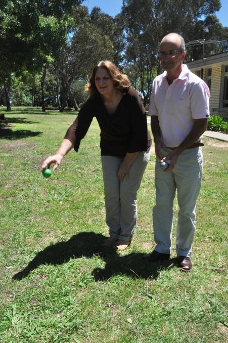 PRACTICE PLAY: Lyn Gollan and William Nash say a highlight of the picnic is a group game of boules.