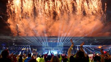 Fireworks erupt during the Closing Ceremony for the Glasgow 2014 Commonwealth Games. Photo: Getty Images