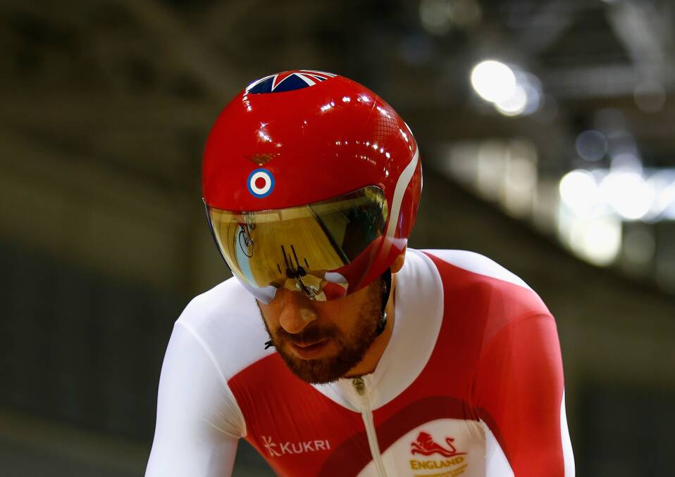 Sir Bradley Wiggins at training in Glasgow. Picture: GETTY IMAGES