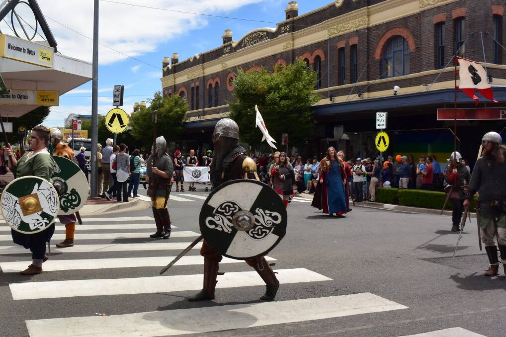 Medieval knights were just some of the quikier particpants in this year's parade. 