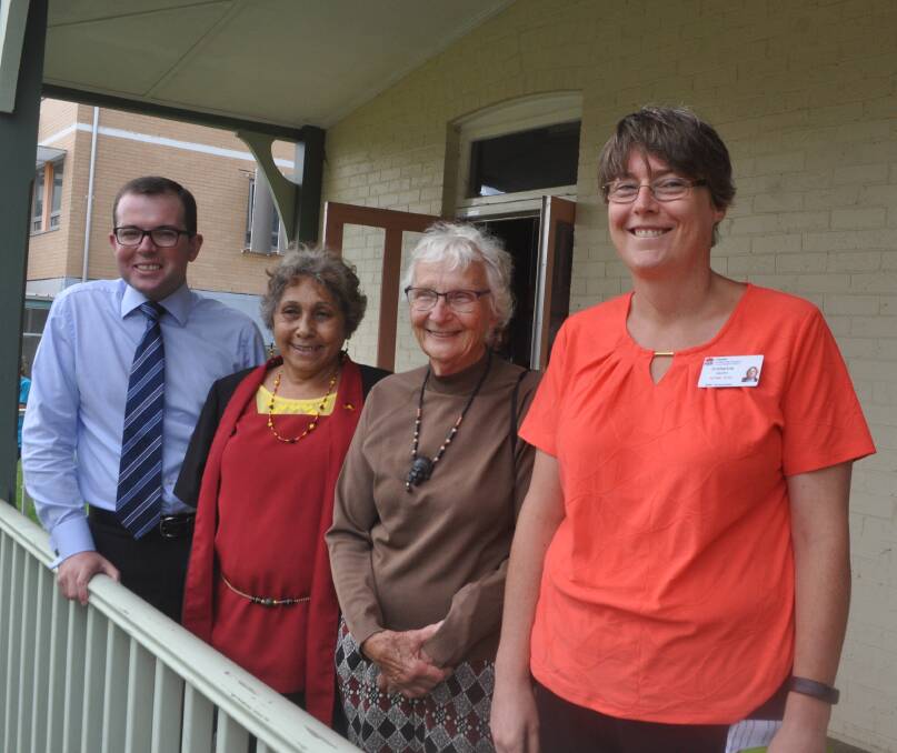 FAREWELL: Adam Marshall, Mary Munro, Judy Grieves and hospital manager Catharine Death tour the old ward.