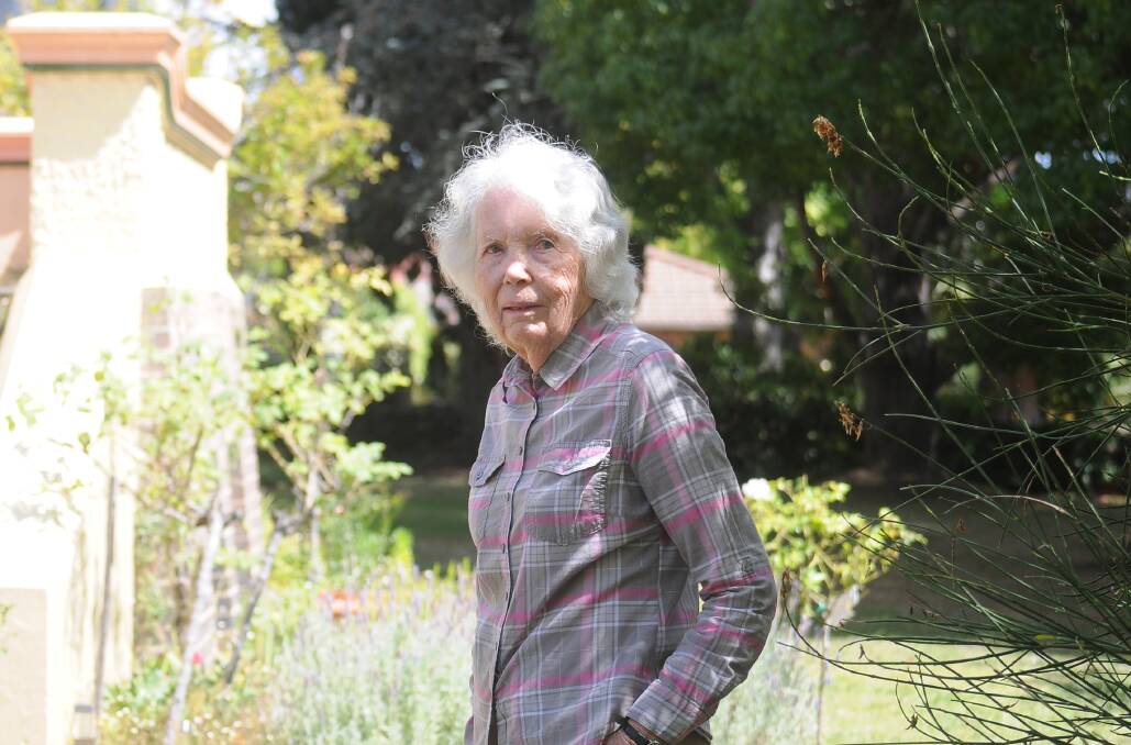 MOVING ON: Owner Beth Moore inspects Birida’s 313 square metre garden.