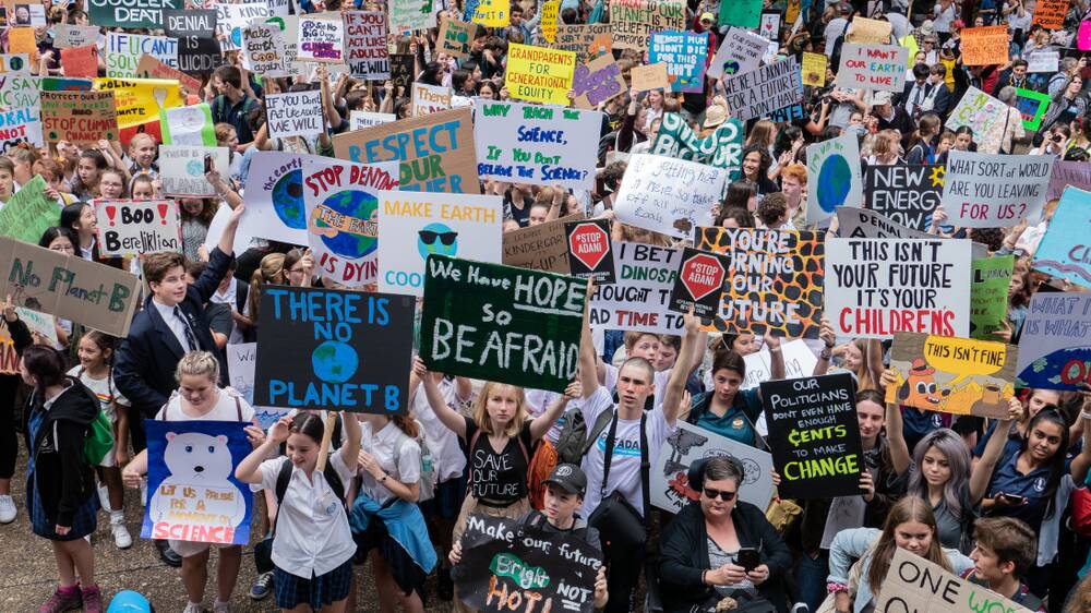 CALL FOR ACTION: More than 20 000 Australian students gathered in Sydney for the School Strike 4 Climate in March.