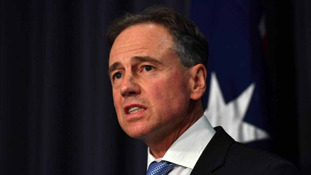 Health Minister Greg Hunt asserted it had always been the plan to vaccinate people with disabilities and aged care residents in stages. Picture: Getty Images