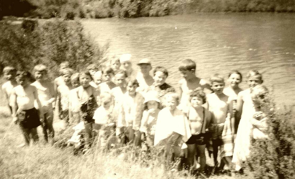 Life lessons: Summer Swimming School at Willowdene, Yarrowitch, in the 1950s – Photo courtesy of Heather Cain.