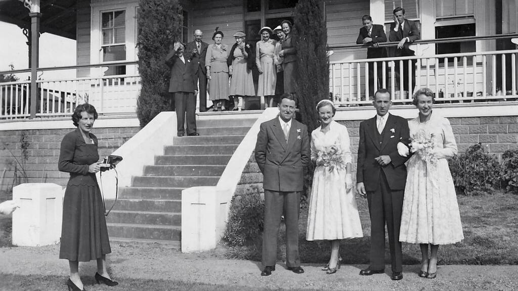 Shared past: A 1955 Drummond family wedding, this Armidale Federation style house is a rare example of the form expressed in weatherboard.
