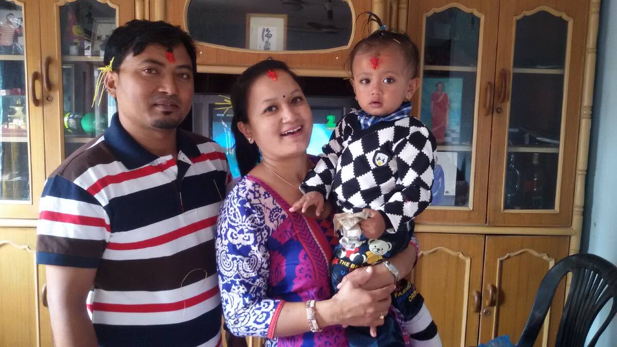Archana and family. Archana and her husband hope to bring positive changes in health to the people of her country.