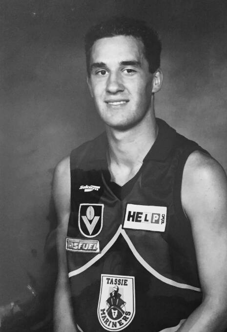 17-year-old Mat Westfield when he was selected for the Tassie Mariners. Picture: Supplied