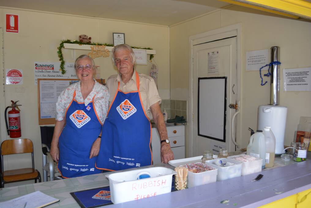 VITAL SERVICE: Nita and John Hughes are among the local volunteers who work at the driver reviver station at Uralla in an effort to save lives.