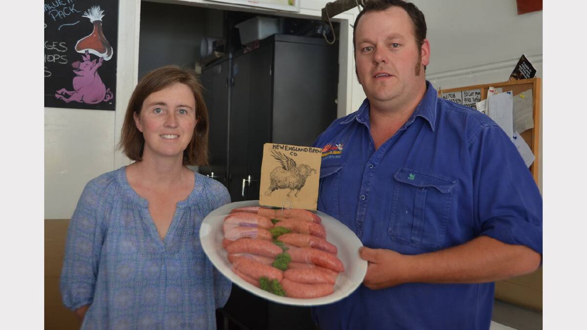 ON A PLATE: Uralla locals Tara Toomey and Dale Goodwin are looking forward to the Seasons of New England event in March where Dale’s sausages will be a feature.