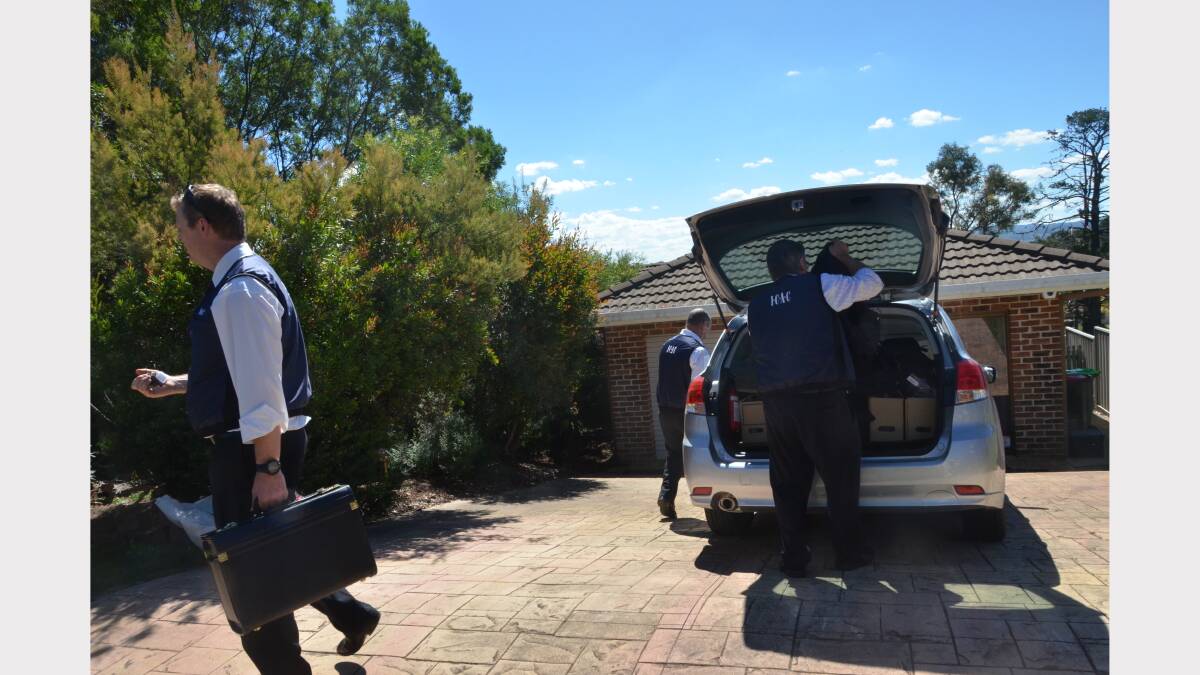 DONE: ICAC officers nearly finished with their job at Richard Torbay's house shortly after 2.30pm.
