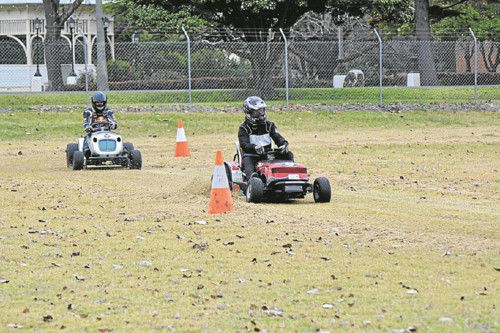 Lawnmower races at Tenterfield on the weekend. Photo:The Tenterfield Star  