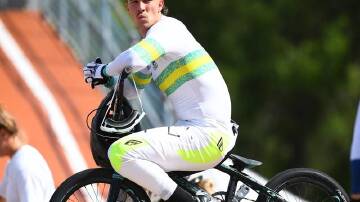 Australian BMX racer Izaac Kennedy has pulled out of the world championships because of injury. (Jono Searle/AAP PHOTOS)