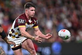 A Jock Madden field goal secured a 13-12 win for the Broncos over Manly at Suncorp Stadium. (Dave Hunt/AAP PHOTOS)